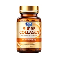 Capsules de complexe d'extraits végétaux pour le soutien de la peau, collagène marin, peptide, acide hyaluronique, grenade
