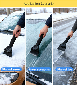 Polyester + nhung + nhựa xe Băng <span class=keywords><strong>scraper</strong></span> với găng tay màu đen dày nhất tuyết xẻng cho xe làm sạch - Product Image 5