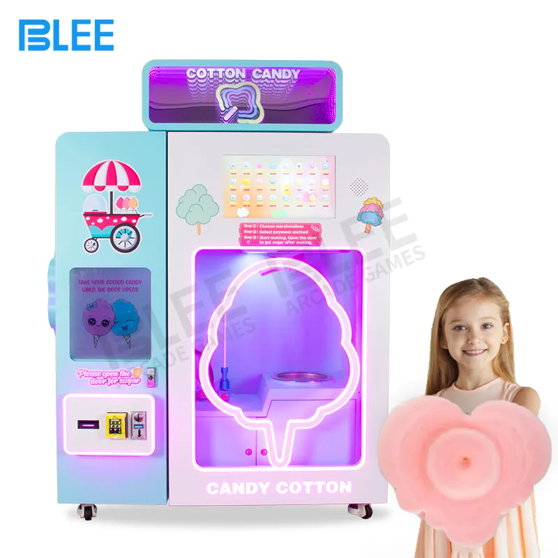Automatic Cleaning Quick Production Cotton Candy Machine Commercial Candy Floss Vending Machine For Sale