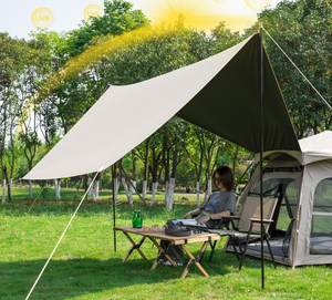 Carpa Hexagonal Automática para Acampar, Amplia, para Varias Personas, de Tela Oxford, para las Cuatro Estaciones, de Apertura Rápida, Impermeable y Portátil - Product Image 3