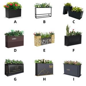Pots <span class=keywords><strong>de</strong></span> jardin carrés <span class=keywords><strong>de</strong></span> grande taille en métal durable, peints à la poudre, sur mesure - Product Image 1