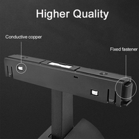 Lámpara de Riel LED Ajustable DGLUX Profesional DC48V, Luces de Riel Ajustables, Luz LED Enfocable de 360° para Sistema de Iluminación del Hogar