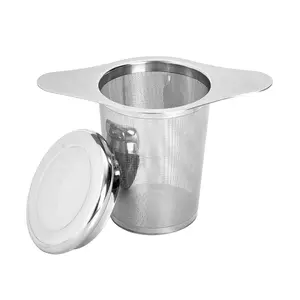 Food Grade Double Handles Stainless Steel Glass Tea Cup Tea Infusers Wholesale Tea Strainer