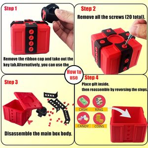 Caja de Regalo Sorpresa de Plástico para Envíos Internacionales, Regalo para Novia y Madre, Caja de Embalaje para Navidad - Product Image 5