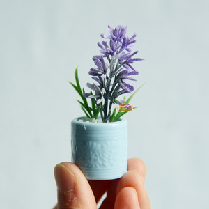 Mini <span class=keywords><strong>Suculenta</strong></span> a Escala 1:12, Juego de Plantas en Maceta de Cerámica en Miniatura para Casa de Muñecas - Product Image 4