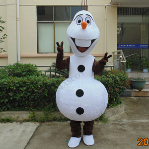 Vente chaude dessin animé fourrure costumes <span class=keywords><strong>Olaf</strong></span> costumes de mascotte bonhomme de neige blanc conception personnalisée mascotte Costumes de mascotte - Product Image 5