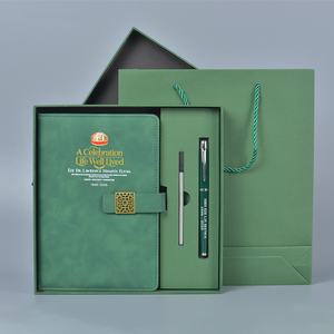 Best-Selling Premium Leather-Cover A5 Notebook Set High-End Texture for Business Gifts, Business Meetings & Interpretation