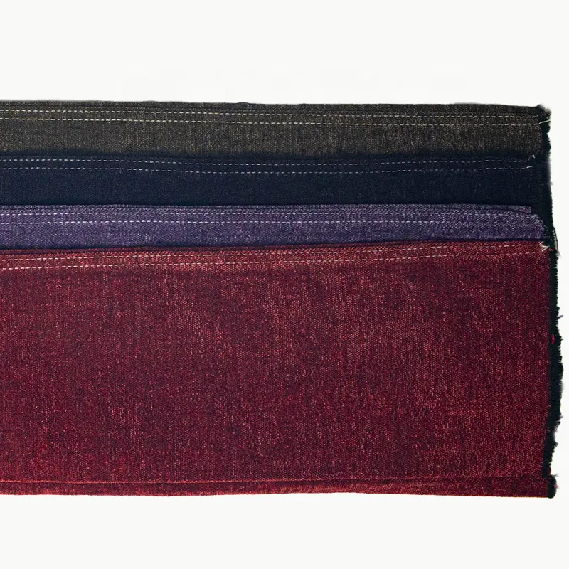 Yeni varış 2.3S-15S floklu Denim kumaş şönil kumaş Tissu Jean Denim kumaş