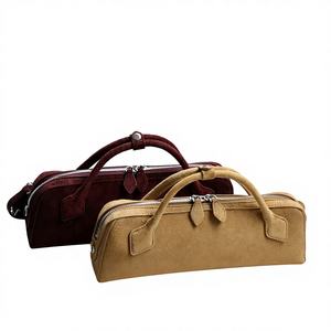 Sac bandoulière carré en cuir véritable haut <span class=keywords><strong>de</strong></span> gamme, design <span class=keywords><strong>de</strong></span> niche, élégant et polyvalent, avec fermeture éclair, couleur unie, pour porté à la main - Product Image 1