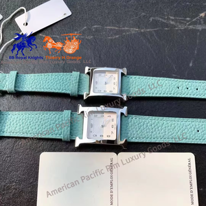 Montre analogique de luxe pour femme H Brand 2025, cadran carré en cristal, bracelet en cuir, mouvement chronographe, offre ODM - Product Image 3