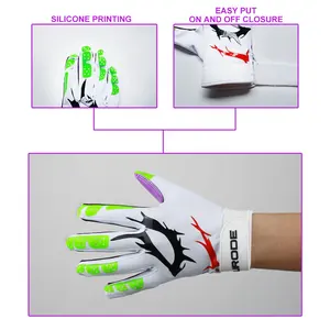 Professional Sticky Palm Lightweight American Football Gloves Enhanced Performance Football Receiver Gloves For Adult Youth Kids