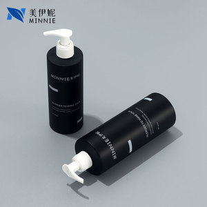 Minnie Black Round <b>Shampoo</b> Bottle 500ml With Pump Dispenser For Daily Hair Care - Product Image 2