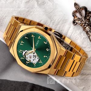 OEM/ODM lujo árabe número Dial hombres logotipo personalizado reloj automático mecánico hombres reloj de pulsera para la etiqueta privada - Product Image 2