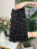 Extensiones de Cabello Humano Remy Virgen Sin Procesar, Ondulado y Rizado de Lujo SDD, Color Negro Natural, Suave y Denso