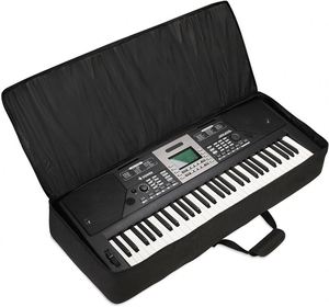 Étui pour clavier BSCI 61 touches, sac de transport pour clavier, sac de transport pour piano, 40"x16"x6" en nylon Oxford 600D imperméable noir avec rembourrage en mousse de 10 mm - Product Image 1