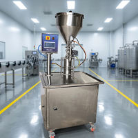 Machine de remplissage de produits alimentaires semi-automatique à piston numérique en acier inoxydable, à économie d'énergie