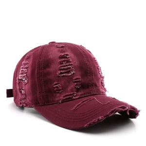 Custom Sporty Jersey Ripped Denim Baseball Caps-Authentic Vintage Style Breathable Cotton & Distressed Patterns - Product Image 1
