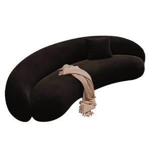 फ्रेंच रेट्रो एक सीट सोफे घुमावदार डिजाइन के लिए अनुकूलन योग्य काले विलासिता के लिए अनुकूलित काले विलासिता - Product Image 5