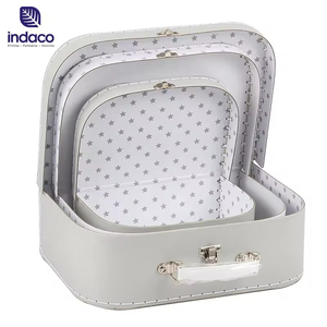 Maleta de Cartón Rígido Reciclado con Forma de Maleta para Almacenamiento de Juguetes, Maleta de Cartón Vintage - Product Image 3