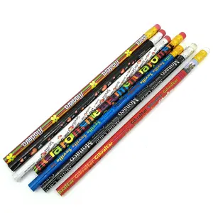 7 Inch Full Printing Souvenir Wooden Pencil With Eraser