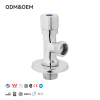 Robinet d'arrêt à bille en laiton de haute qualité, design moderne, finition chromée, commande manuelle hydraulique pour toilettes intelligentes, raccord femelle