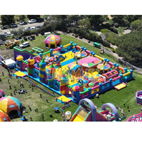 Parc d'attractions gonflable commercial château enfants videur gonflable extérieur jeux de Sport parcours d'obstacles terrains de jeux parc à thème