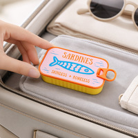 Boîte de rangement pour bijoux en plastique écologique imprimée en 3D, en forme de sardine, avec un design moderne