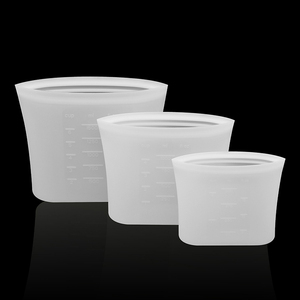 Kín rò rỉ-proof Silicone lưu trữ Bag BPA free tái sử dụng thực phẩm lưu trữ túi lò vi sóng an toàn Silicone thực phẩm lưu trữ container - Product Image 1