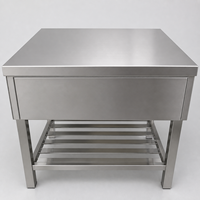 Meja Pemanas Isolasi Perak Stainless Steel 201/304 Asal Cina untuk Peralatan Dapur Komersial Sekolah Hotel