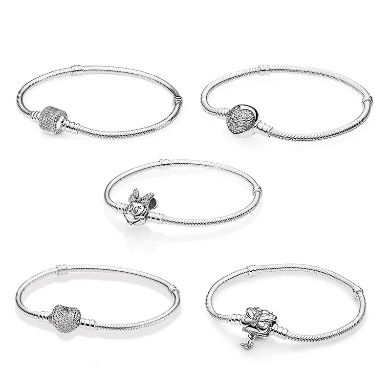 Großhandel von s925 Silber Armbändern Modische und beliebte Armbänder Damen fit für Pandora Charm Armband