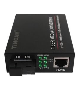 TiNCAM 10/100/1000M SM Fiber Ethernet <strong>Optic</strong> Media Converter Gigabit Data <strong>1310</strong>/1550nm <strong>Optical</strong> Transceiver 3KM Distance For FTTH