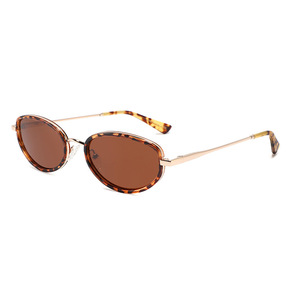 Gafas de sol de moda con montura pequeña para mujer, estilo ojo de gato ovalado, UV400, polarizadas, ligeras, montura de metal TR, lentes TAC, hechas en Wenzhou - Product Image 1