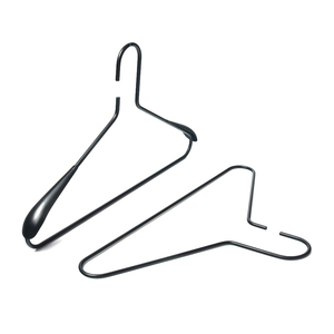 Hangares de ropa de camisa de hierro de alta resistencia, percha de ropa de metal negro, percha galvanizada - Product Image 1