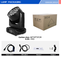 VLTG Aura1915 Bühnenbeleuchtung 19-teilige RGBW 4-in-1 LED Wash Moving Head mit Zoom für Bühne und Club