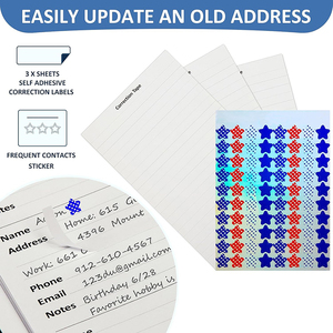 Quaderno per indirizzi con etichette individuali stampate a caratteri grandi, <span class=keywords><strong>righe</strong></span> larghe per etichette di registrazione indirizzi, quaderni per indirizzi - Product Image 6