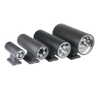 Applique murale LED extérieure moderne cylindrique bidirectionnelle étanche IP65 AC 85-265V 18W 12W 24W avec boîtier noir