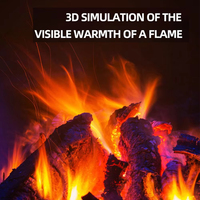 Cheminée électrique sans fumée pour l'intérieur, chauffage domestique, flamme 3D, multifonctionnelle, ventilateur chauffant à économie d'énergie