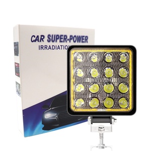 Projecteur de travail LED haute puissance 48W 4x4 12V-24V carré pour camion, projecteur de recul tout-terrain, barres lumineuses LED pour camion, tracteur, remorque - Product Image 1