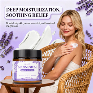 Krim Magnesium untuk Kaki, Losion Tubuh Pencerah dan Pelembut, Shea Lavender Magnesium Butter untuk Tidur - Product Image 1