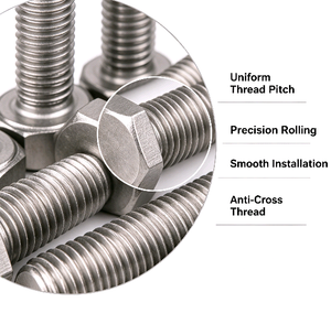 Pernos de Cabeza Hexagonal ASME B18.2.1 Grado 5 con Rosca UNC de Acero al Carbono Zincado para Construcción de Oleoductos - Product Image 2