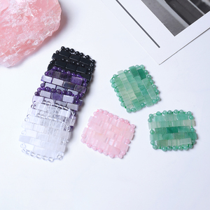Natural Crystal Eye Pads Rose Quartz Jade Cooling <b>Massage</b> Stone Dark Circles Wrinkle Remover Home Commercial Use Multi-color Eye - Product Image 3