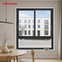 Fenêtre coulissante en aluminium à économie d'énergie, double vitrage Low-E avec joint EPDM, taille personnalisée disponible pour les projets hôteliers