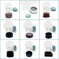 Globe à neige en verre transparent à faire soi-même avec base en résine, kits de globes à eau personnalisables pour projets d'artisanat et cadeaux