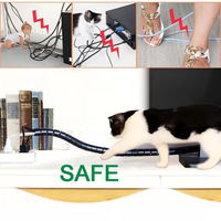 Manchon de câble en spirale PE, protection anti-morsure pour câbles, organisateur de cordons pour animaux de compagnie, tube de gestion de câbles multi-tailles pour bureau et ordinateur