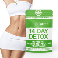 Teh Herbal Organik Detox Rendah Lemak untuk Menurunkan Berat Badan & Membakar Lemak dalam Kemasan Kantong Teh, 14 Hari