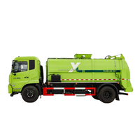 Dongfeng 10 CBM camion à ordures de cuisine camion de collecte des déchets de cuisine chargeur arrière camion à déchets alimentaires en vente