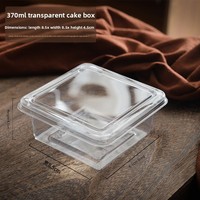 Boîte à gâteau carrée transparente jetable en PP de qualité alimentaire pour beurre, gâteau de riz, tranches de gâteau, tiramisu, emballage de pâtisserie