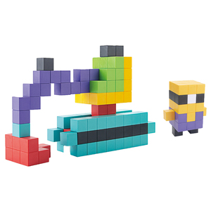 ELI TOYS Factory Jouet éducatif Blocs <span class=keywords><strong>de</strong></span> <span class=keywords><strong>construction</strong></span> magnétiques <span class=keywords><strong>de</strong></span> couleur unie 2,5 cm Ensemble <span class=keywords><strong>de</strong></span> <span class=keywords><strong>construction</strong></span> 3D avec blocs en plastique pour enfant - Product Image 1