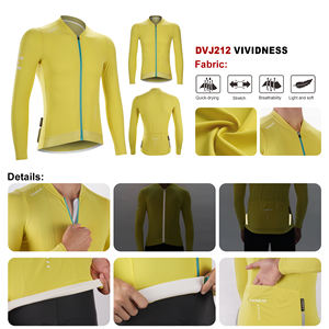 Darevie Manufacturers <strong>Vividness</strong> 8 Colors Cooling Cycling Jersey <strong>Full</strong> Zipper Sleeves Bike Wear - Product Image 6