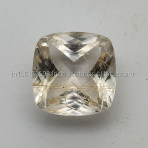 Piedra de corte de cuarzo rutilo de cobre natural, cabujón de corte suelto, piedra preciosa de cobre, corte de cuarzo rutilo, joyería, piedra preciosa de calidad - Product Image 1